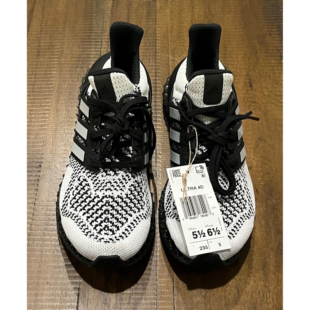 Adidas Ultraboost 4D Running Shoes White Black Mens 5.5/ Women's 6.5
US 235